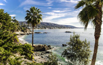 Beautiful scenic beach at Laguna Beach in southern California, just a short drive away from Chapman University.