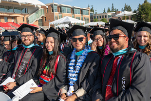 Students at commencement