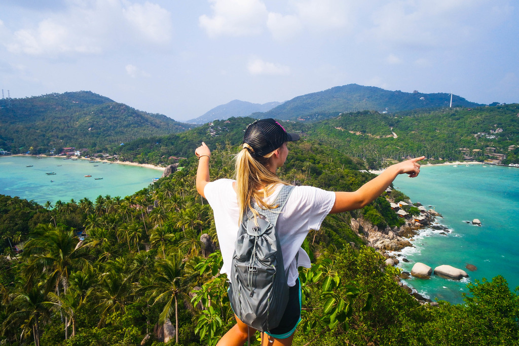 girl on a mountain