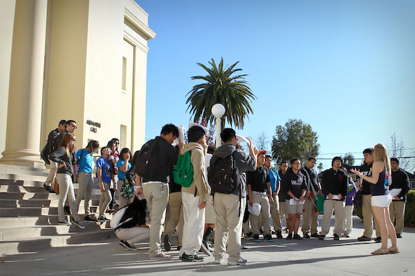 Students on campus