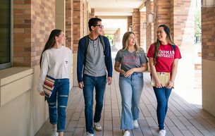 Students walking