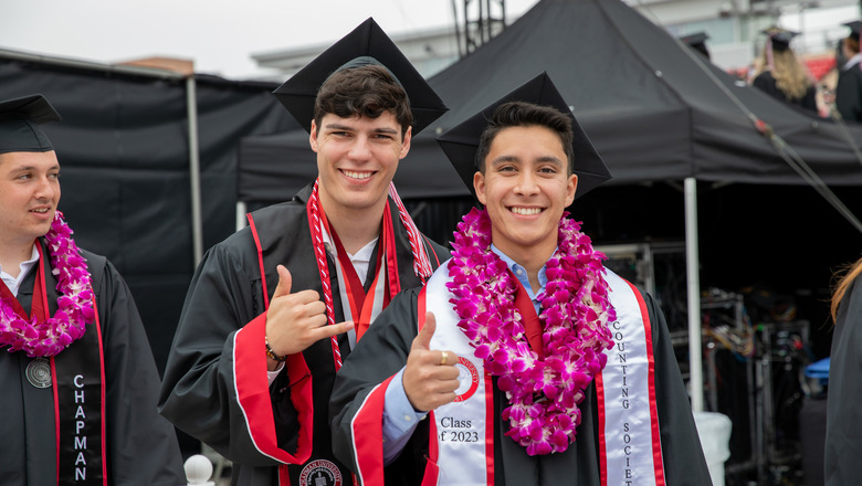 Students studying at Chapman University