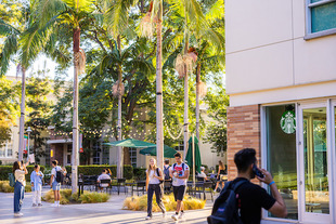 students on campus