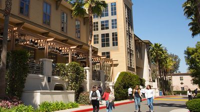 Students on Chapman University campus