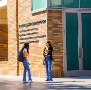 Two students talking