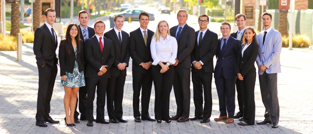 Group of students standing outside