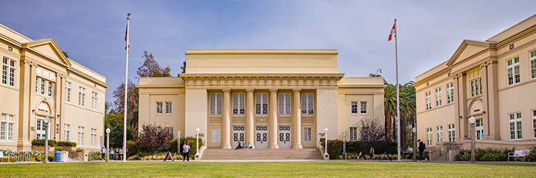 front of the chapman university campus