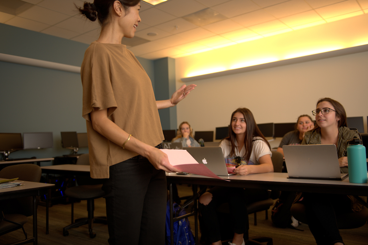 Picture of faculty member lecturing