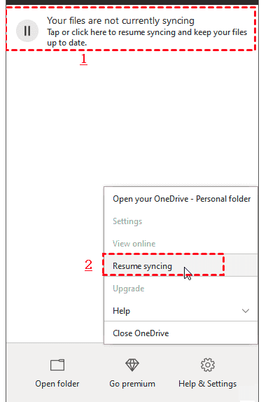 onedrive notification