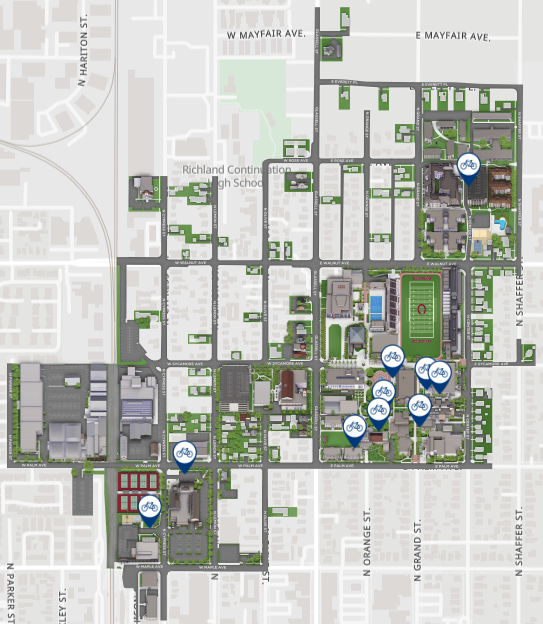 Bike parking map