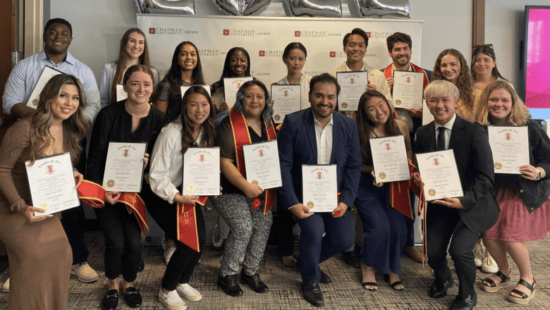 Group of students in Lambda Pi Eta