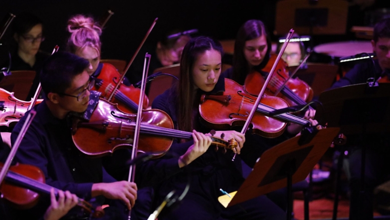 A musical performance at Chapman University