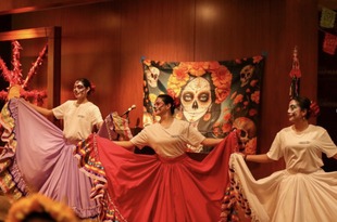 Students dancing for Day of the Dead