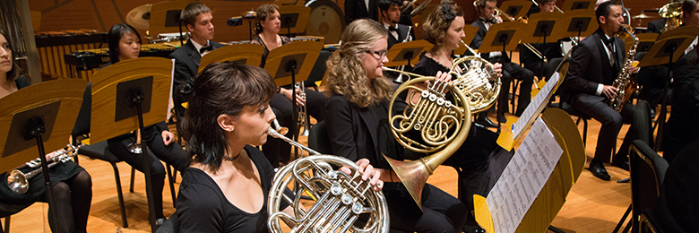 Students rehearse in Musco Center for the Arts