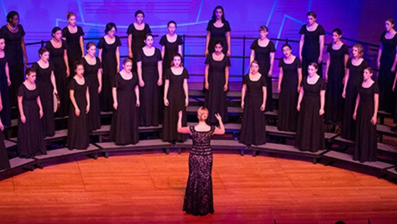 Choral students perform during the annual Holiday Wassail