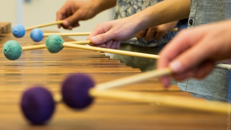 Close up image of a percussion instrument