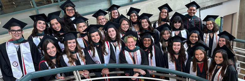 Chapman University students in Crean Hall atrium