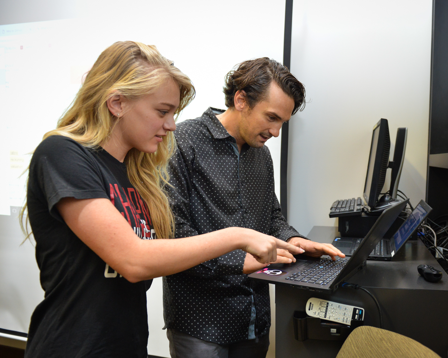 students in lab