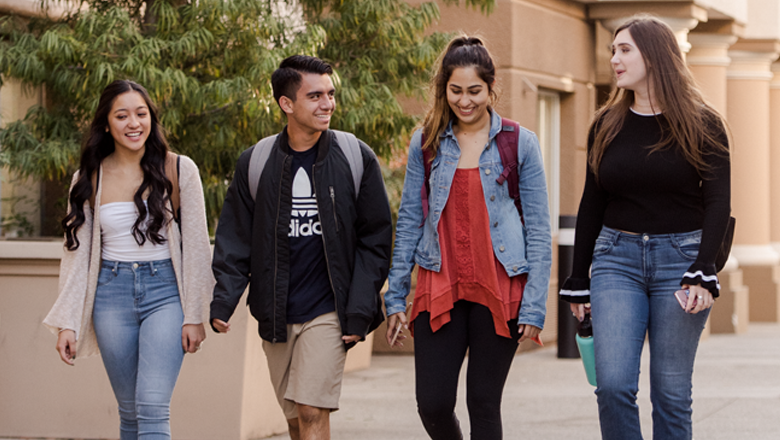 Student Walking on Chapman'sCampus