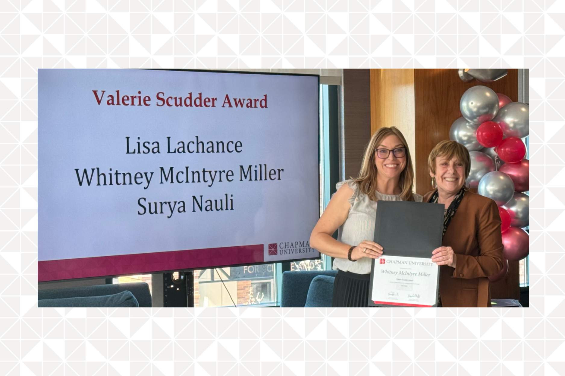 2024 Valerie Scudder Award