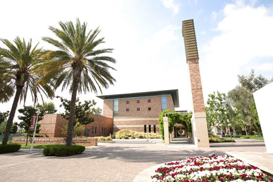 outside of the Fish Interfaith Center at Chapman University