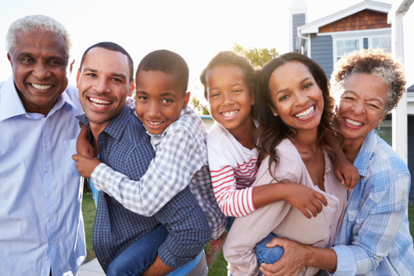 family smiling