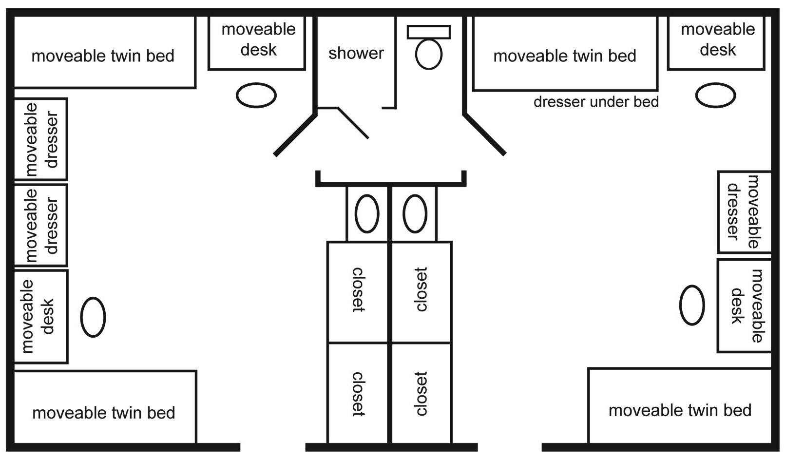 A floorplan of a room in North Morlan.