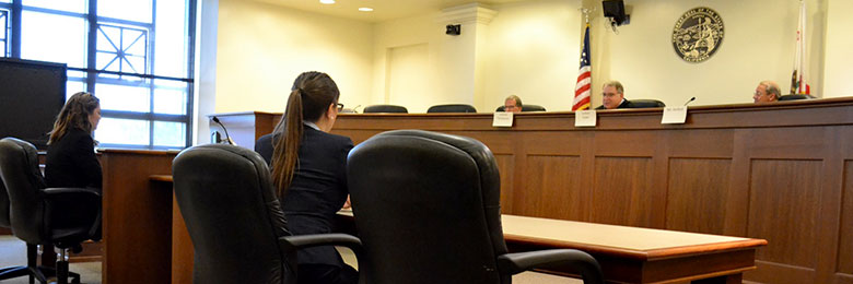 Students in courtroom