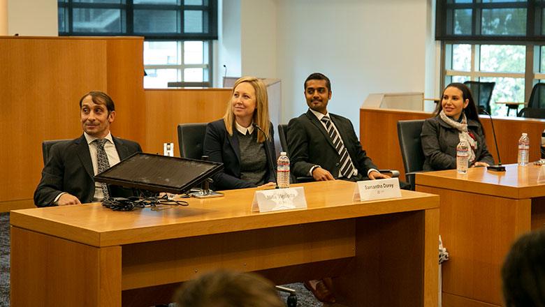 Attorneys in a courtroom