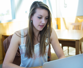 Student on Computer