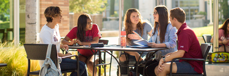 Students studying together