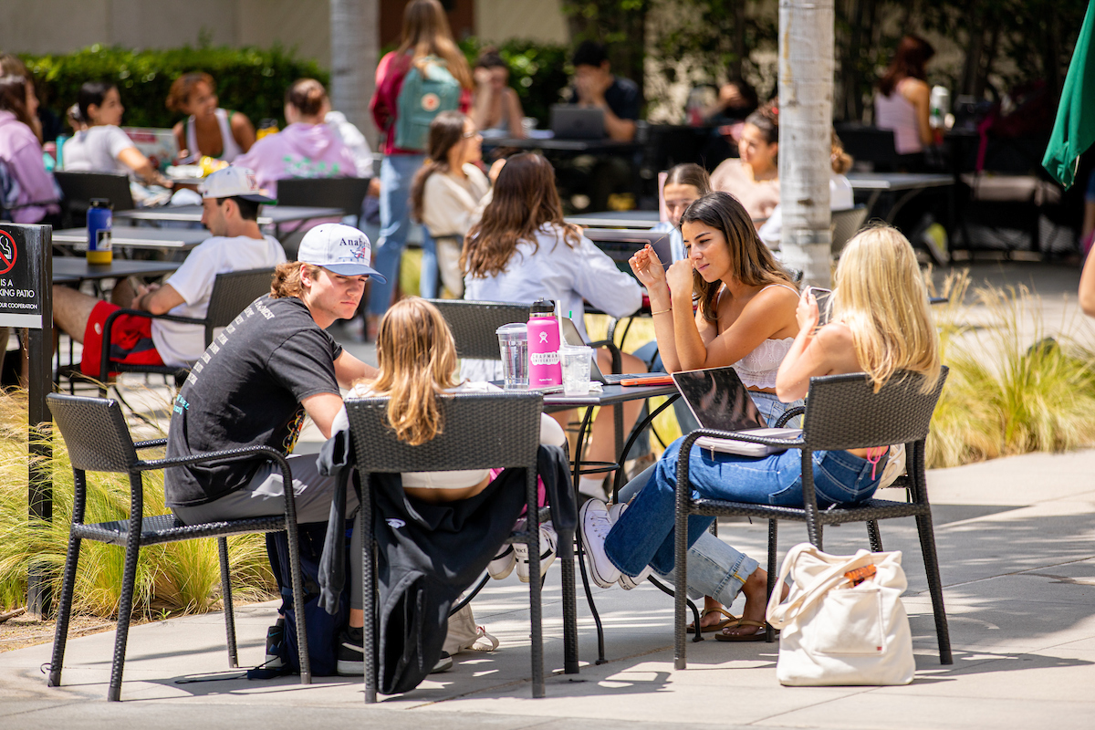 students at tables