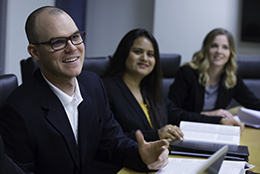 Students in business suits