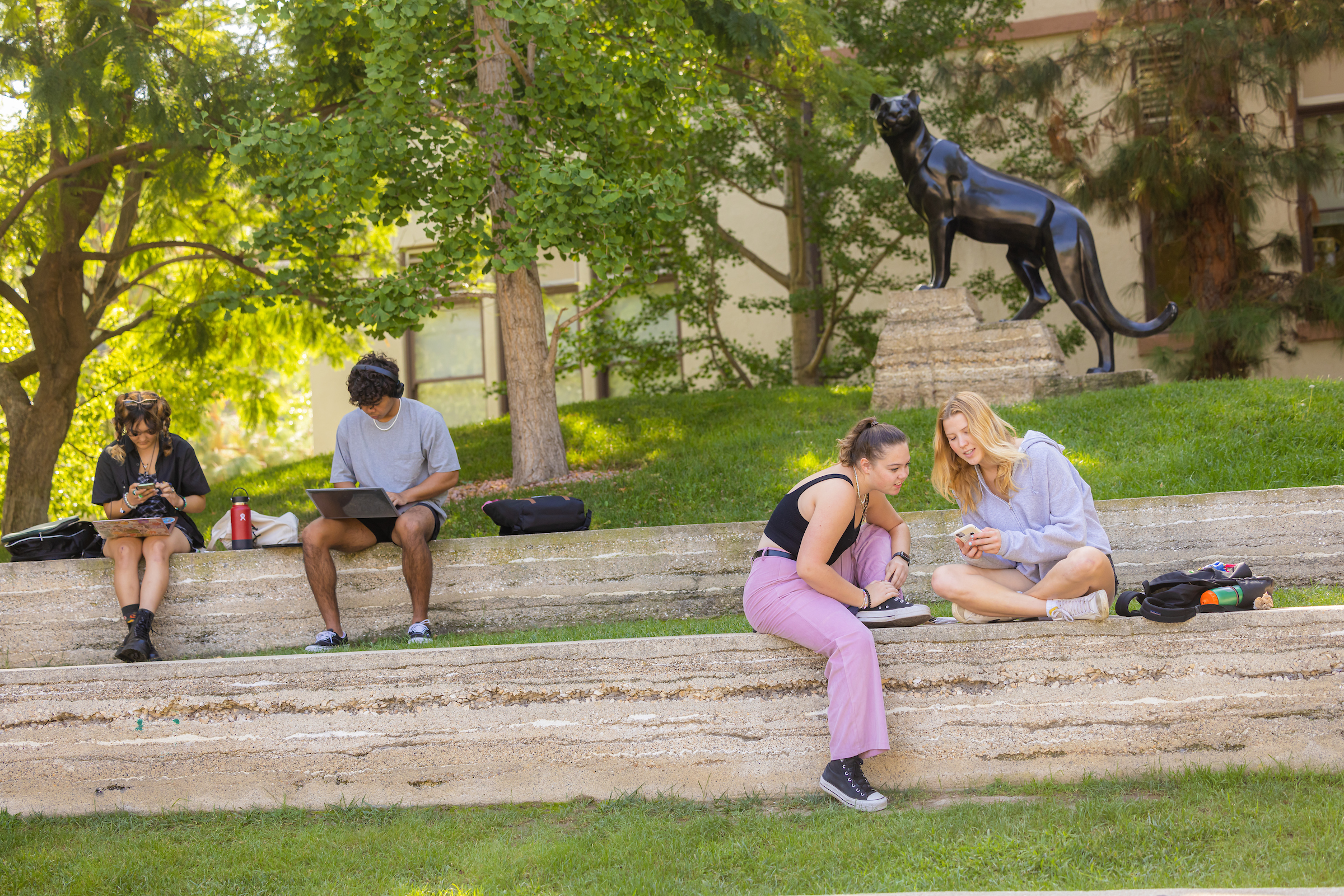 Students on campus