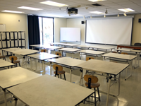 tables in a classroom 