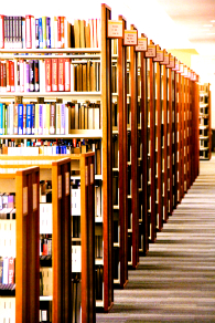 Books in Leatherby Library