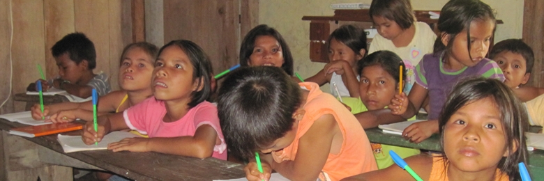 Children in a classroom.